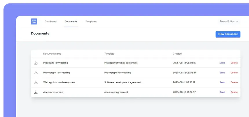 Pandsoftware Docs: Effortless Document Generation from DOCX Templates